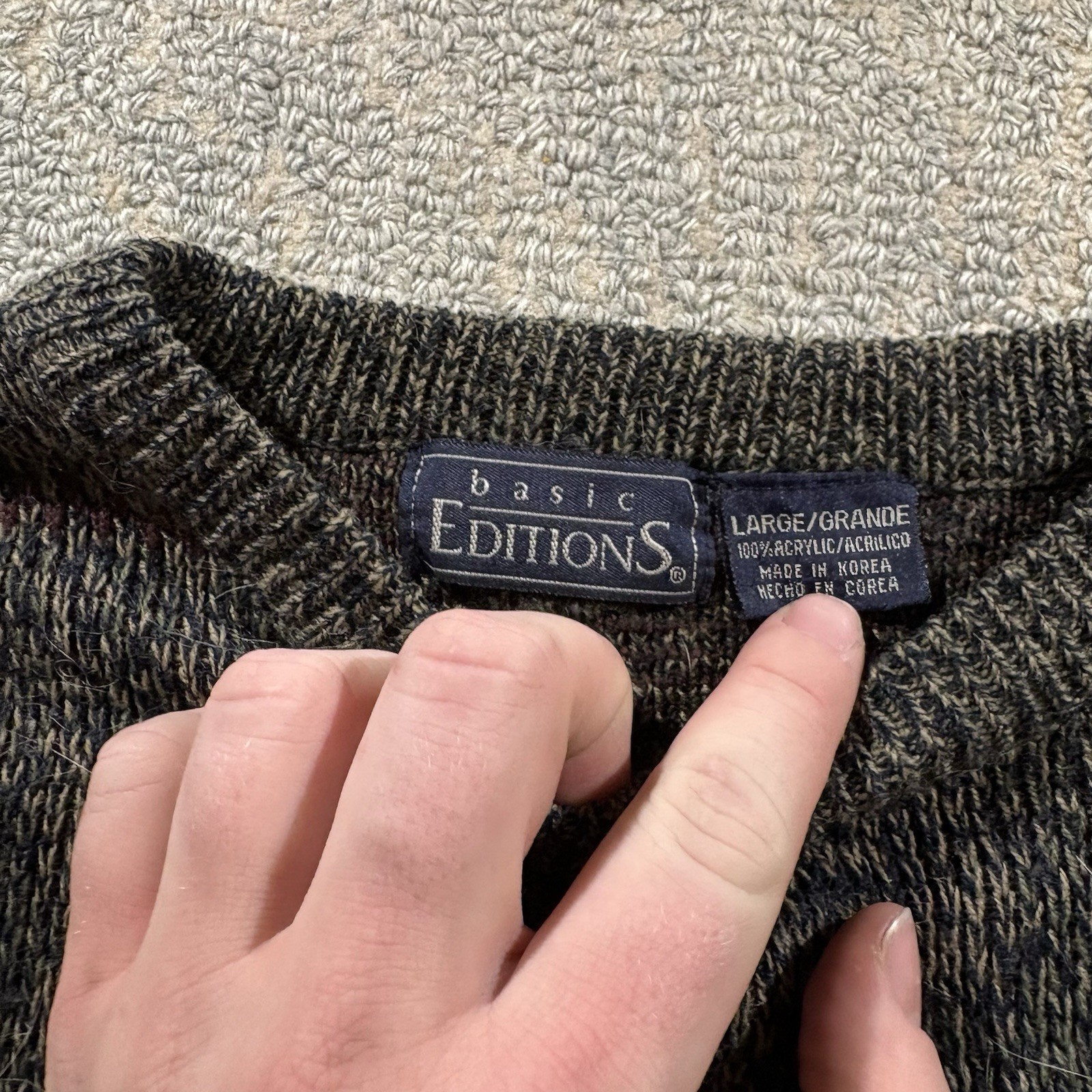 Vintage 90s Basic Editions Pullover Knit Sweater … - image 4