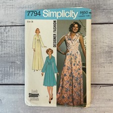Simplicity 7794 Sewing Pattern Dress Tucks Princess Seams Maxi Caftan 18 UNCUT