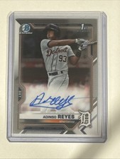 2021 Bowman Adinso Reyes Chrome Auto 1st Prospect #CPA-ARE Tigers
