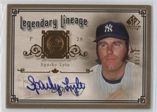 2005 SP Legendary Cuts Lineage Gold 5/10 Sparky Lyle #LE-SL Auto n8a