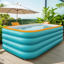Super Large 3 & 4-Layer Heightened & Thick Inflatable Swimming Pool - Foldable P