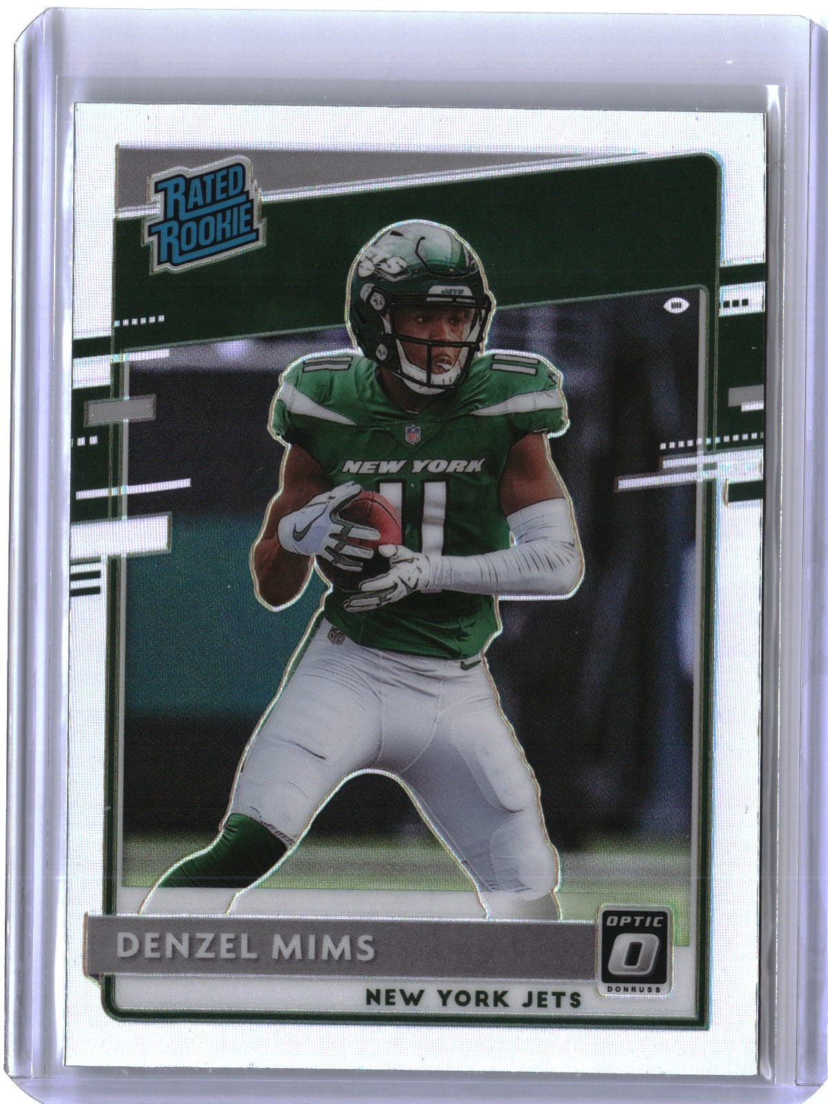 2020 Donruss Optic #173 Denzel Mims Silver Holo RC