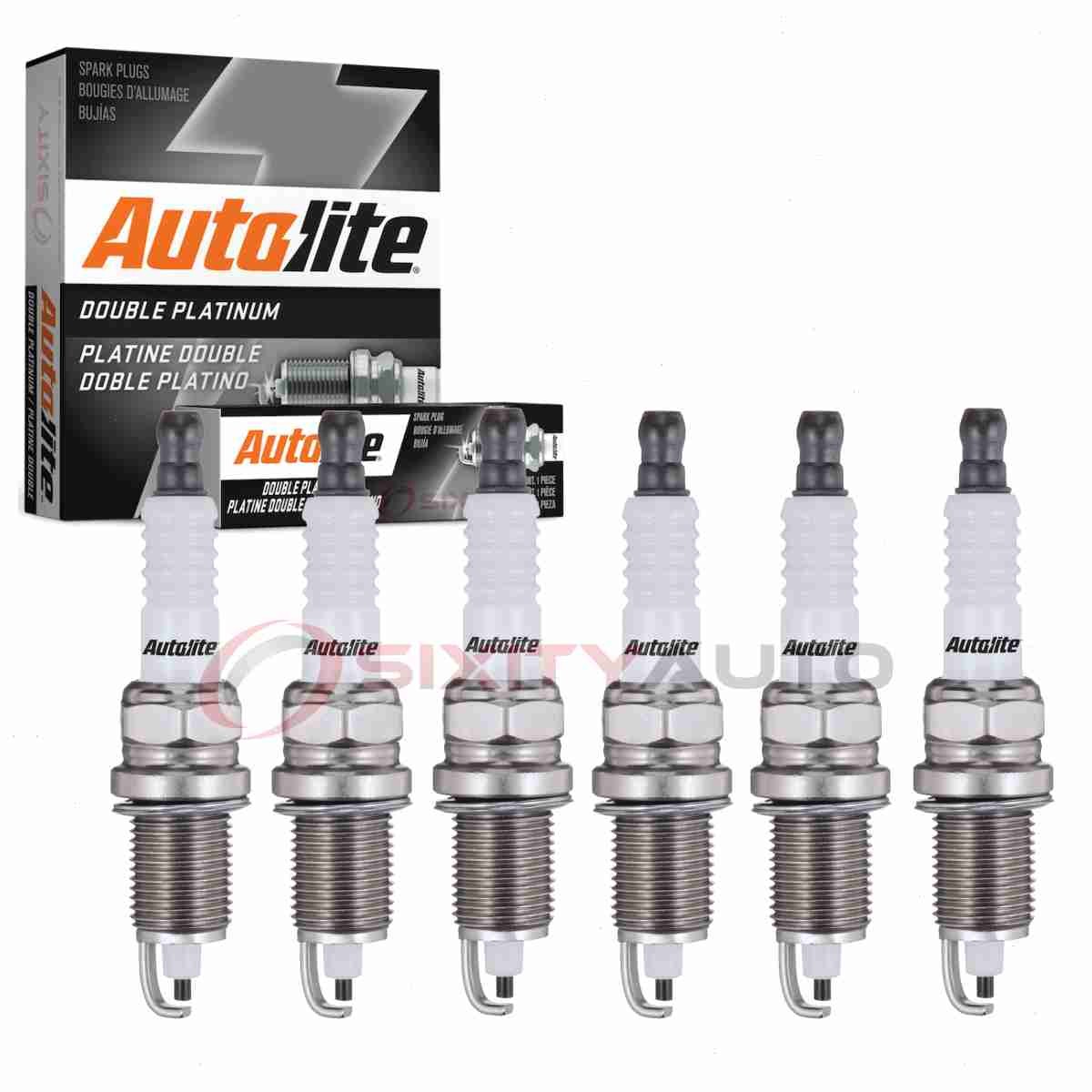 6 pc Autolite Double Platinum Spark Plugs for 1978-1983 Jeep CJ5 3.8L 4.2L vk