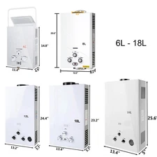 6L 8L 10L 12L 18L LPG Tankless Water Heater Propane Gas On Demand Water Boiler