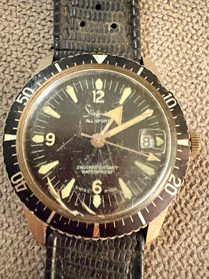 Sheffield All Sport Automatic Diver Watch Black Dial Date Unidirectional Bezel