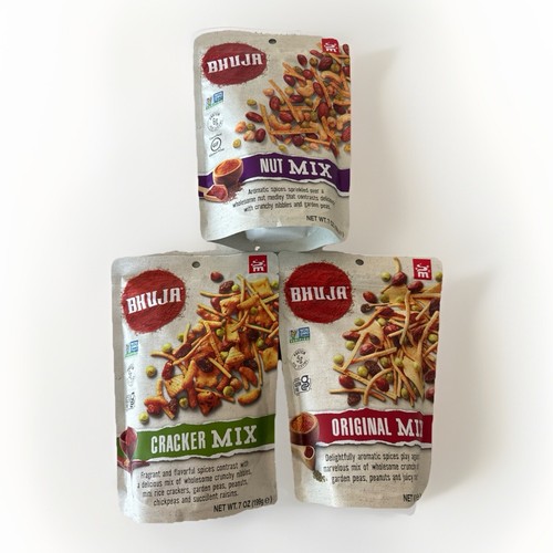 3x BAGS NEW BHUJA Majans Snack Cracker Mix, Nut Mix, Original Mix, 7oz Bag YUM!