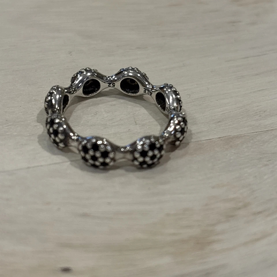 Pandora любовь Pods размер 52 черный CZ и серебро кольцо 190889NCK - Изображение 3 из 4