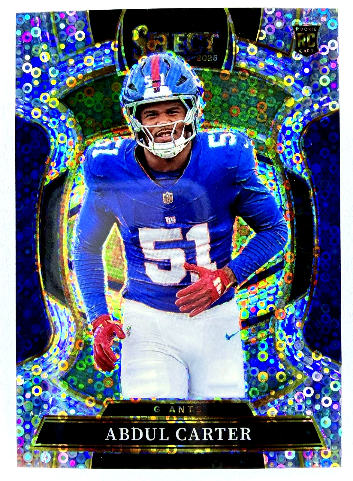 2025 Select ABDUL CARTER #95 RC Rookie Concourse Level Silver Disco - Giants