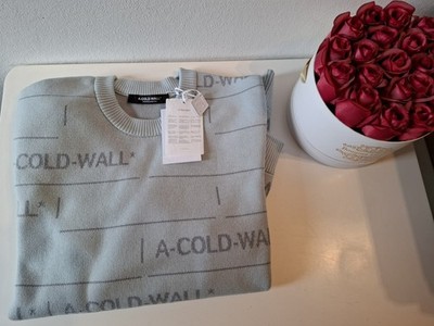 A-COLD-WALL* Chain Jacquard Knit Pullover Ice Grey Gr. XL NEU