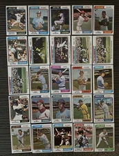 1974 Topps Baseball Lot Of (25) Different High Grade