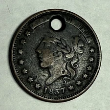 1837 HTT Hard Times Token HT#283. George A Jarvis Wine & Tea Dealer. #nd