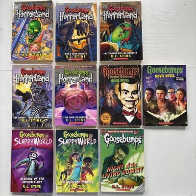 Lot of 10 Goosebumps R.L. Stine PB Books HorrorLand, Movie Novel, Slappyworld