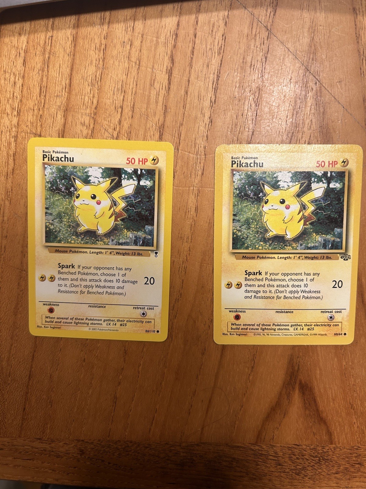 Pikachu 60/64 and 86/110 Legendary Collection And Jungle Collection (LP/NM)