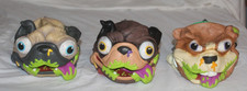 Lot 3 Vintage Ugglys Pug Electronic Pup Pet by Moose Toys Hand Puppet Pet