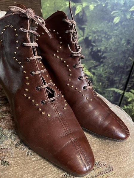 Women Lisa Marni Victorian Brown Leather 37.5