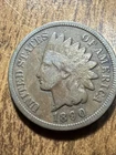 1890 Indian Head Cent Penny  Fine Condition Nice Details “Actual Coin Pictured"