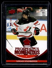 2023-24 UD  Team Canada Junior Prospectus Momentous Logan Stankoven #PM-3