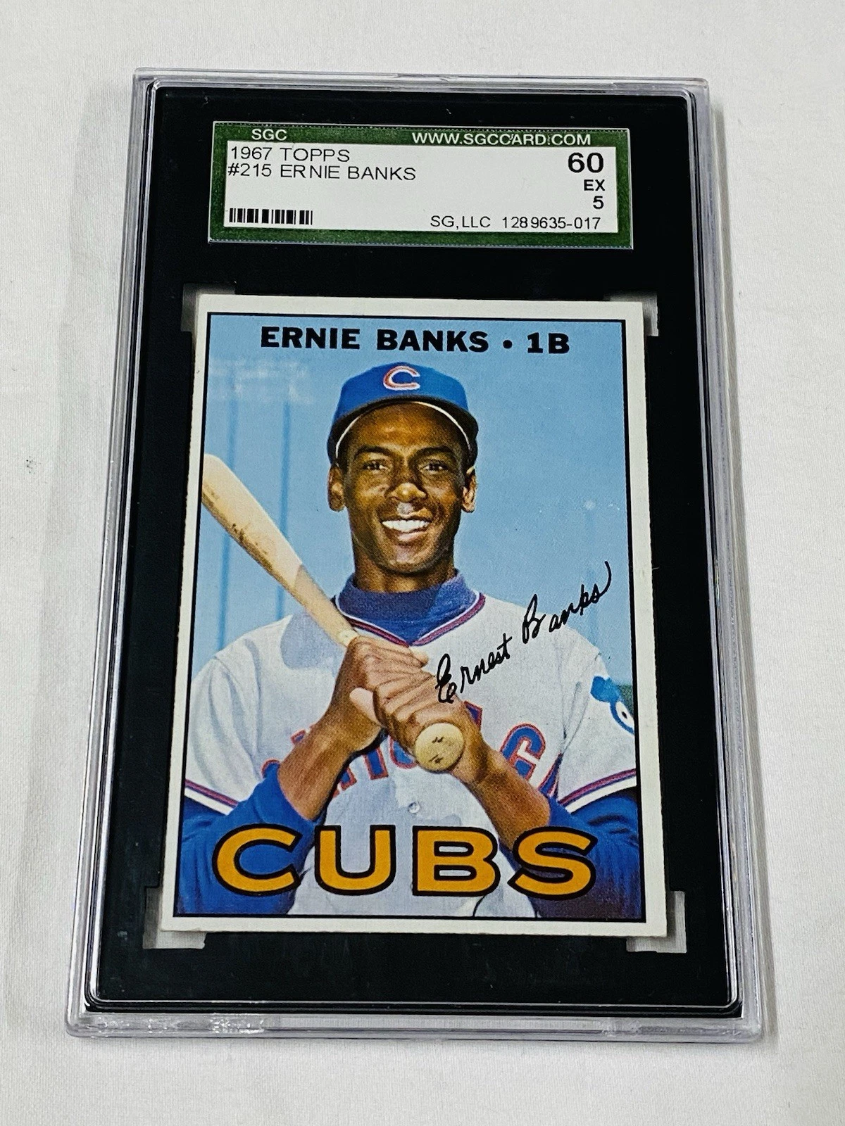 Deal for 1967 TOPPS ERNIE BANKS SGC 5 LOOKS WAY BETTER SHARP CORNERS HOF MAKE OFFER