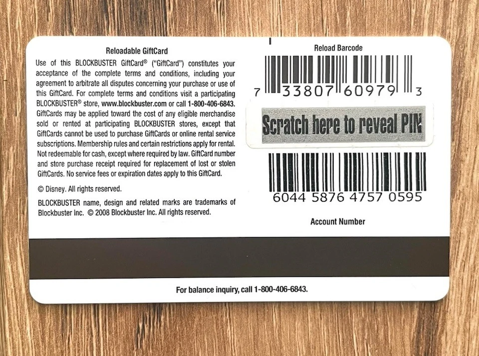 2008 Blockbuster Collectible Gift Card. HANNAH MONTANA. Mint. No Value. W/W ship - Image 2 of 2