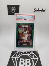 2023-24 Panini Prizm - Chris Livingston RC Prizms Green Sparkle #2/8 Bucks PSA 9