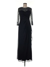 Alex Evenings Women Black Cocktail Dress 6 Petites
