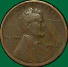 1919-D Lincoln Wheat Cent Very Fine VF Coin, Scratch #36954