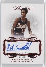 2018-19 Panini Flawless Momentous Ruby 1/15 Tiny Archibald Nate Auto HOF 3d3