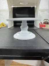 White ceramic candle holder pedestal 