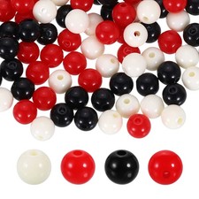 100pcs Light Brown Acrylic Round Beads 8mm Plastic Resin Loose Bead