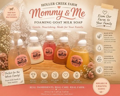 Mommy & Me Foaming Goat Milk Soap Almond & Shea butter