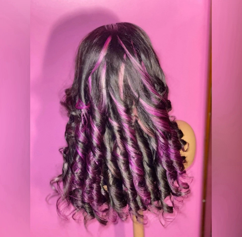 "Peluca de cierre de niña punk 22"" - 100 % cabello humano - 250 % densidad" Foto 3 de 3