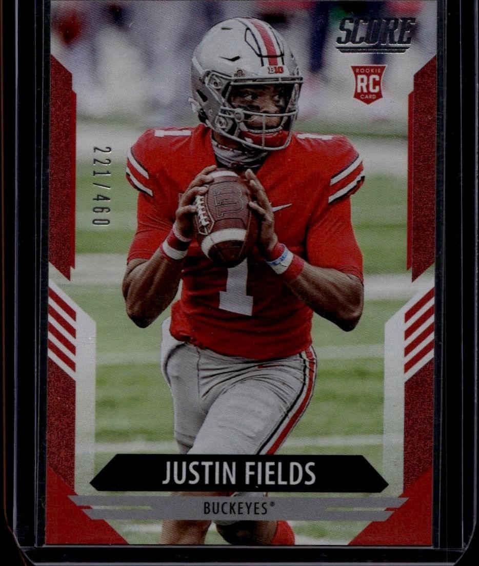 2021 Score #302 Justin Fields Dots Red #/460
