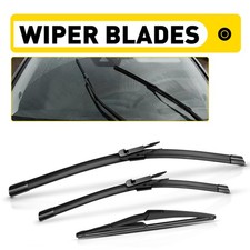 3PCS Front Rear Windscreen Wiper Blades Set For Vauxhall Corsa D 06-14 26-16-12