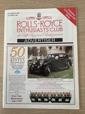 Rolls-Royce Enthusiasts Club Advertiser Original Number 160 / October 1995