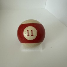Vtg Single No 11 Billiard Pool Ball Standard 2 1/4" Replacement Number 11 Red