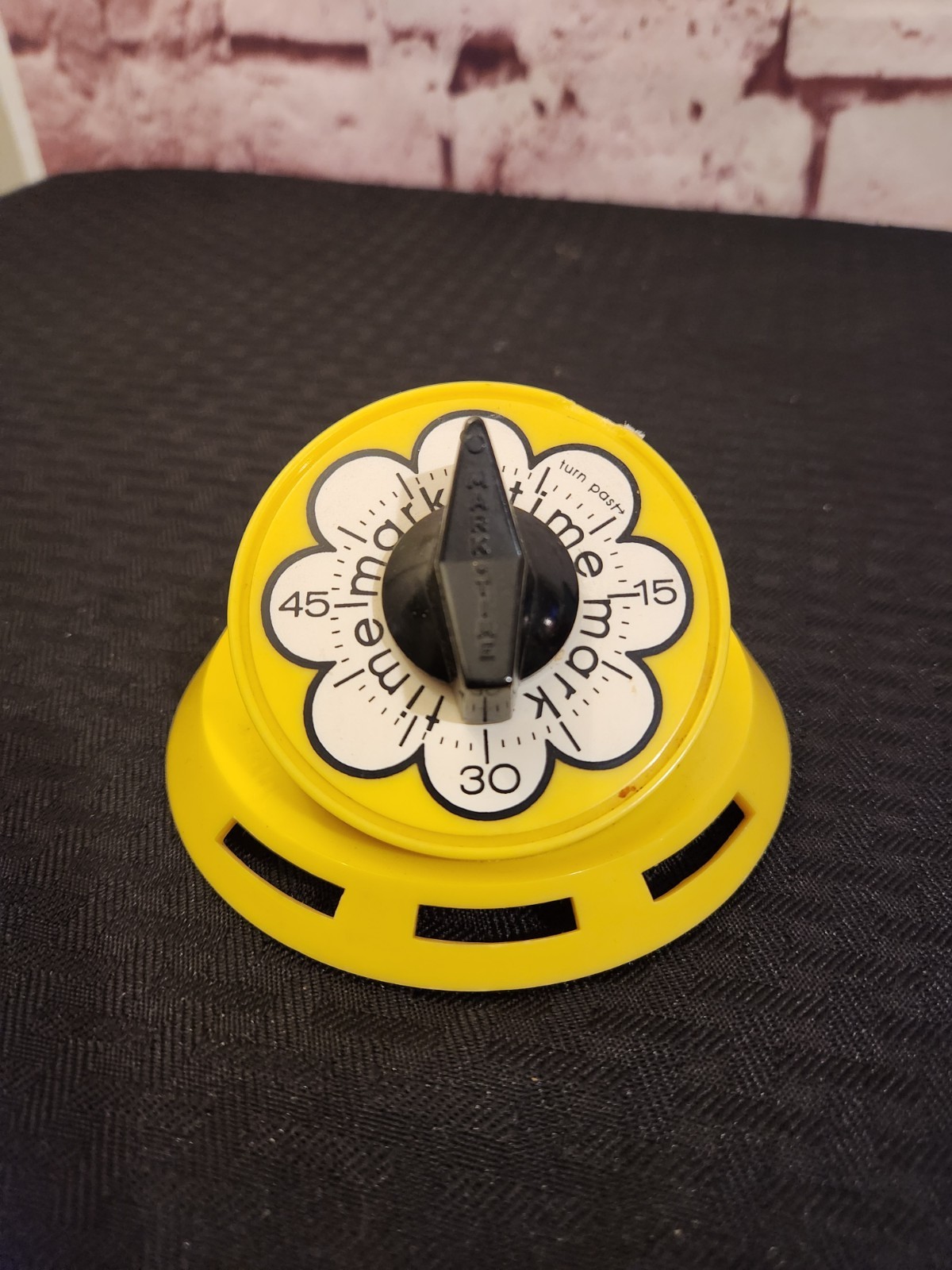 Retro Yellow Mark Time Daisy 1 Hour Kitchen Timer Tested / Working VTG 1970's