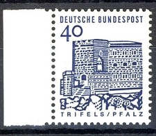 457 Bauwerke klein 40 Pf Seitenrand li. ** postfrisch