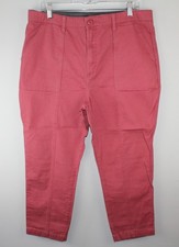 LEE Women's Lt Rust Capri Pants SZ 16M Stretch Cotton Elastic at Waist Zip