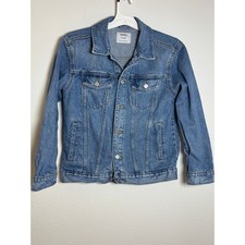Old Navy Boys Denim Jacket XL 14-16 Blue Jean Trucker Jacket Medium Wash