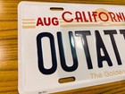 BACK TO THE FUTURE License Plate, Delorean OUTATIME (Embossed) — photo 5