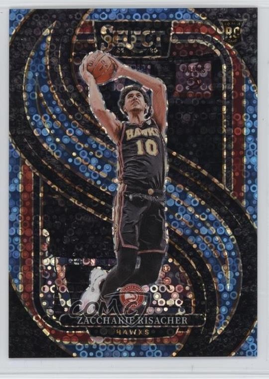 2024-25 Select Premier Level Light Blue Disco Prizm 73/99 Zaccharie Risacher 6fs