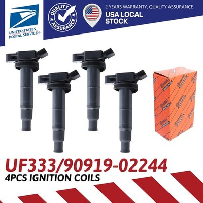 4x Performance Ignition Coil For Toyota Camry RAV4 Highlander 2.4 L4 90919-02244
