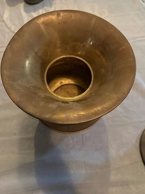 redskin brand chewing tobacco spittoon age Vintage Redskin Brand Chewing Tobacco Cut Plug Brass Spittoon