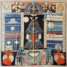 Hermès Parures De Samouraïs 90 cm Silk Scarf