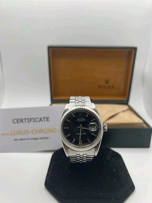 Rolex Datejust 36mm Ref 1603 Automatik Vintage Edelstahl Box Papiere