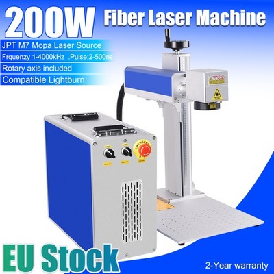 200W JPT M7 Mopa 200mm Fiber Laser Marking Engraver Machine Compatible Lightburn