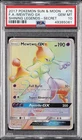 2017 POKEMON SUN & MOON SHINING LEGENDS SECRET #76 FULL ART/MEWTWO GX PSA 10