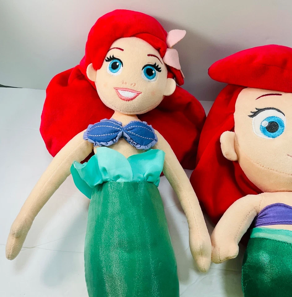 Disney Sirenita 22" Princesa Ariel Lote de 2 y 15" Peluche BabyAriel Foto 3 de 4