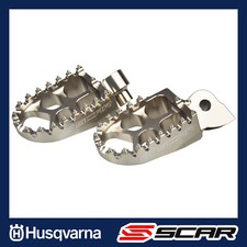 PEDANE MAGGIORATE ERGAL HUSQVARNA TC TE FE FC 50 65 125 250 300 14-16 GRIGI SCAR