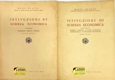 ISTITUZIONI DI SCIENZA ECONOMICA - MARIO DELUCA - L ATENEO - 2 VOL.